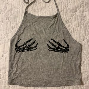 Skeleton halter top.
